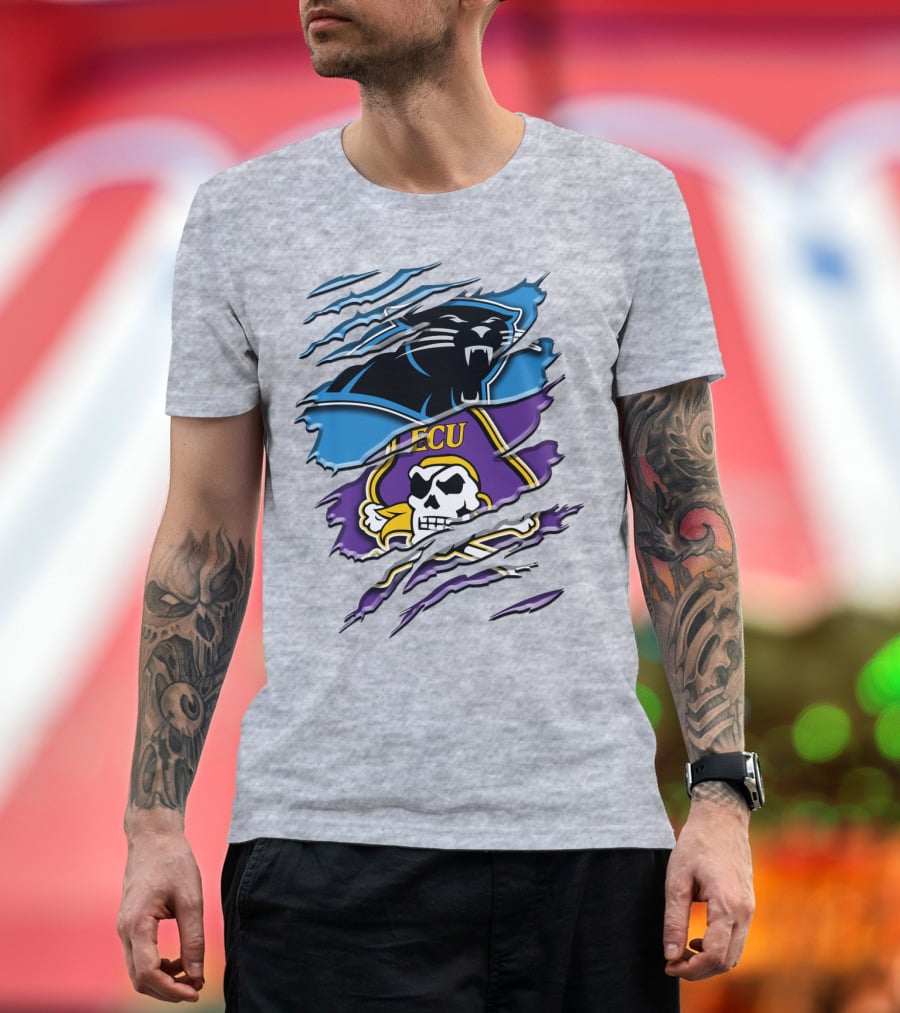 Carolina Panthers Ecu Pirates Rah T-Shirt