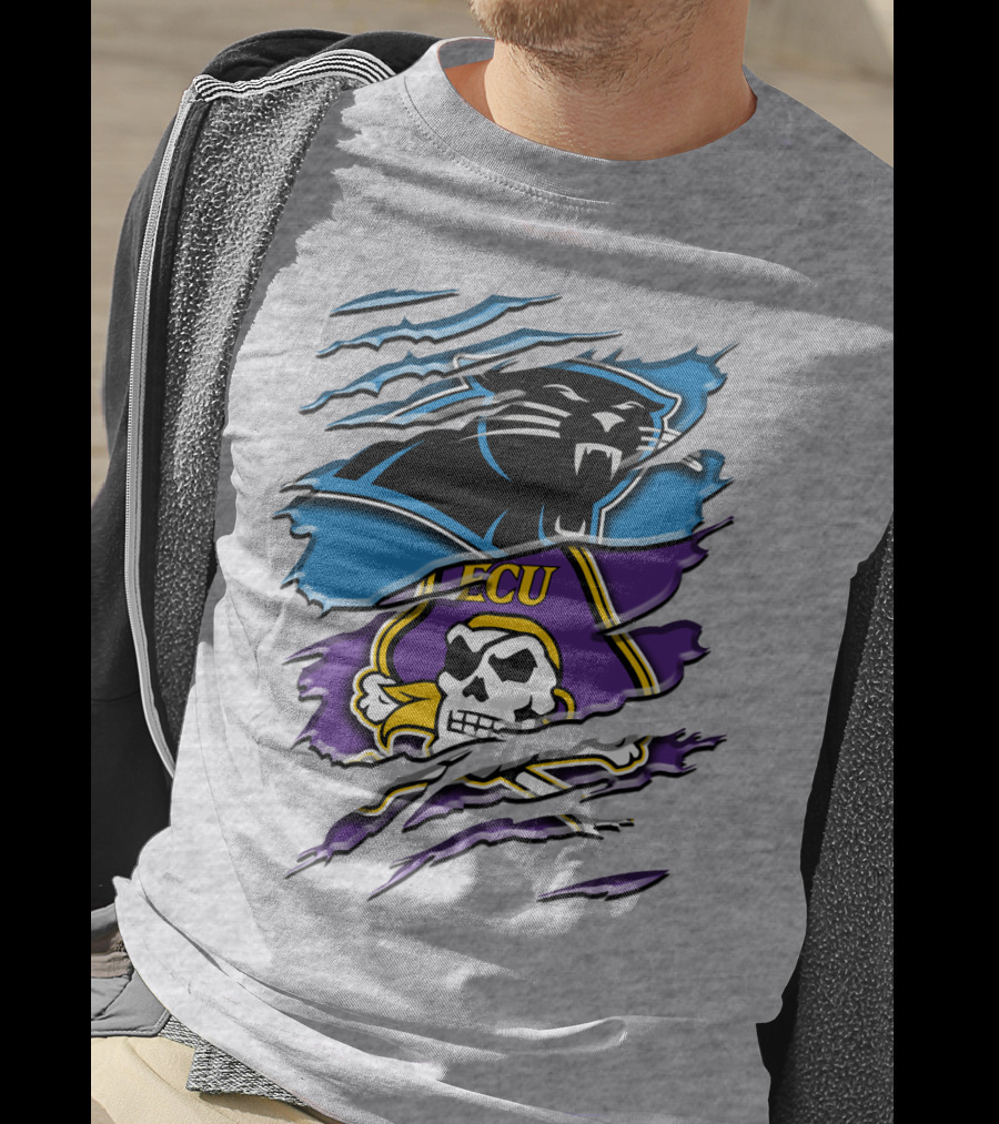 Carolina Panthers Ecu Pirates Rah T-Shirt