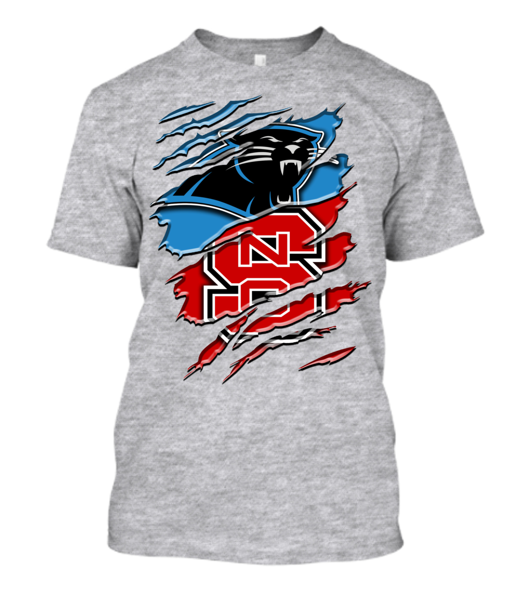 Panthers Nc State Wolfpack Claw Marks T-Shirt