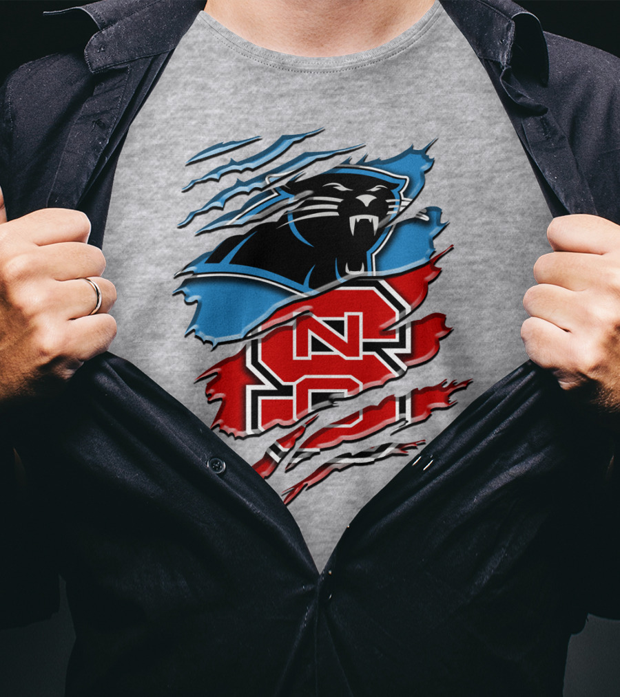 Panthers Nc State Wolfpack Claw Marks T-Shirt