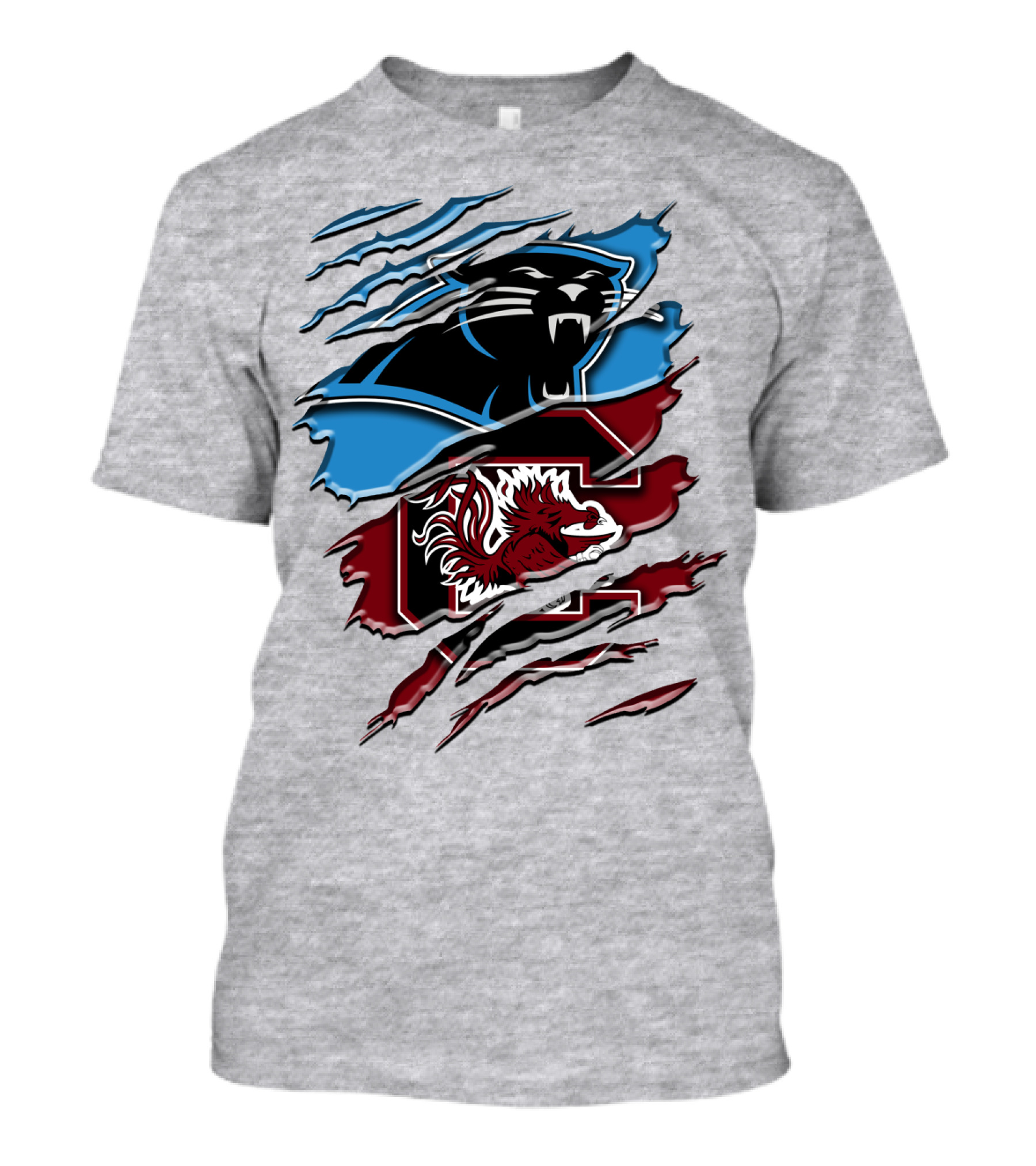 Carolina Panthers Gamecocks Ripped T-Shirt