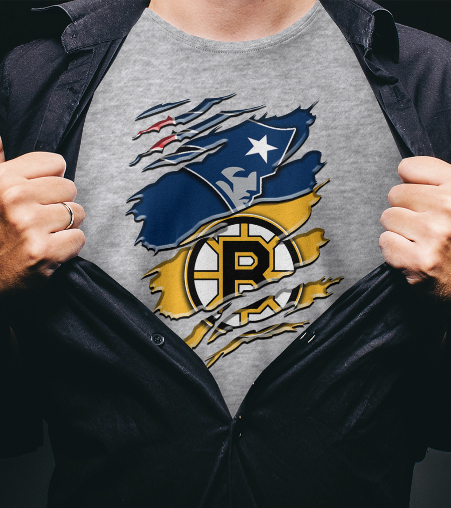 New England Patriots Boston Bruins Blend T-Shirt