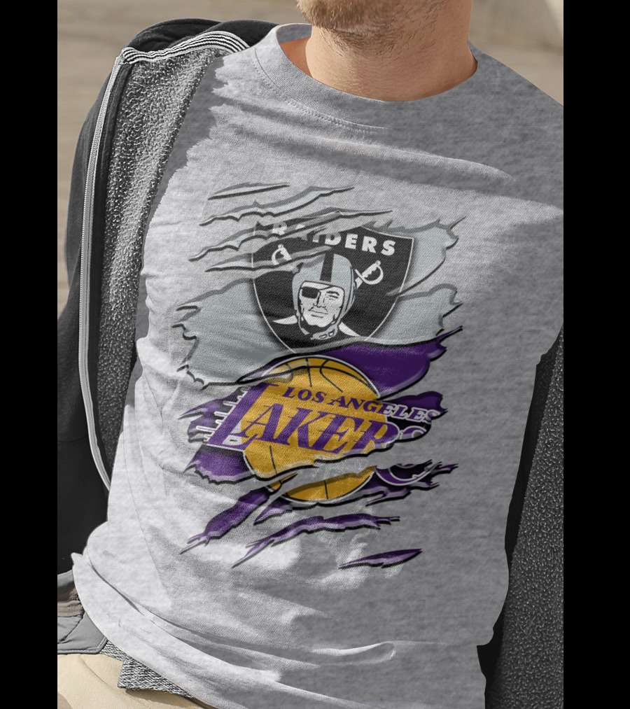 Raiders Los Angeles Lakers Rah 095 T-Shirt