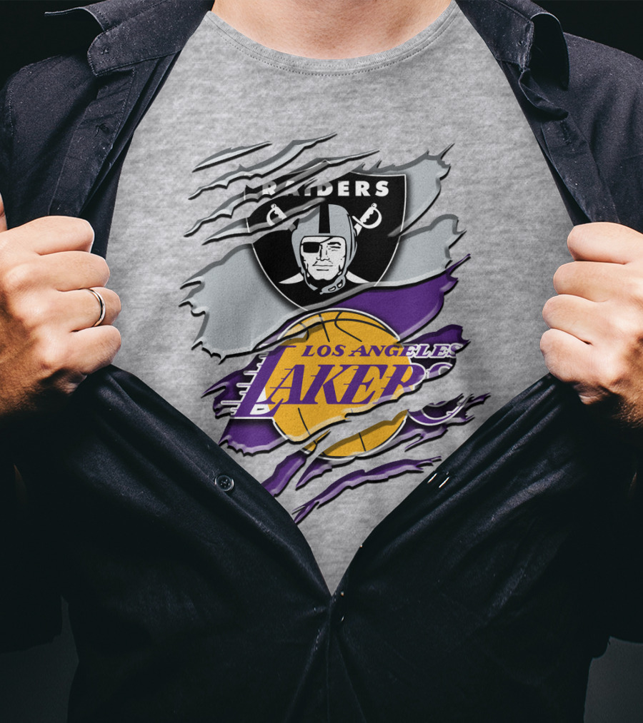 Raiders Los Angeles Lakers Rah 095 T-Shirt