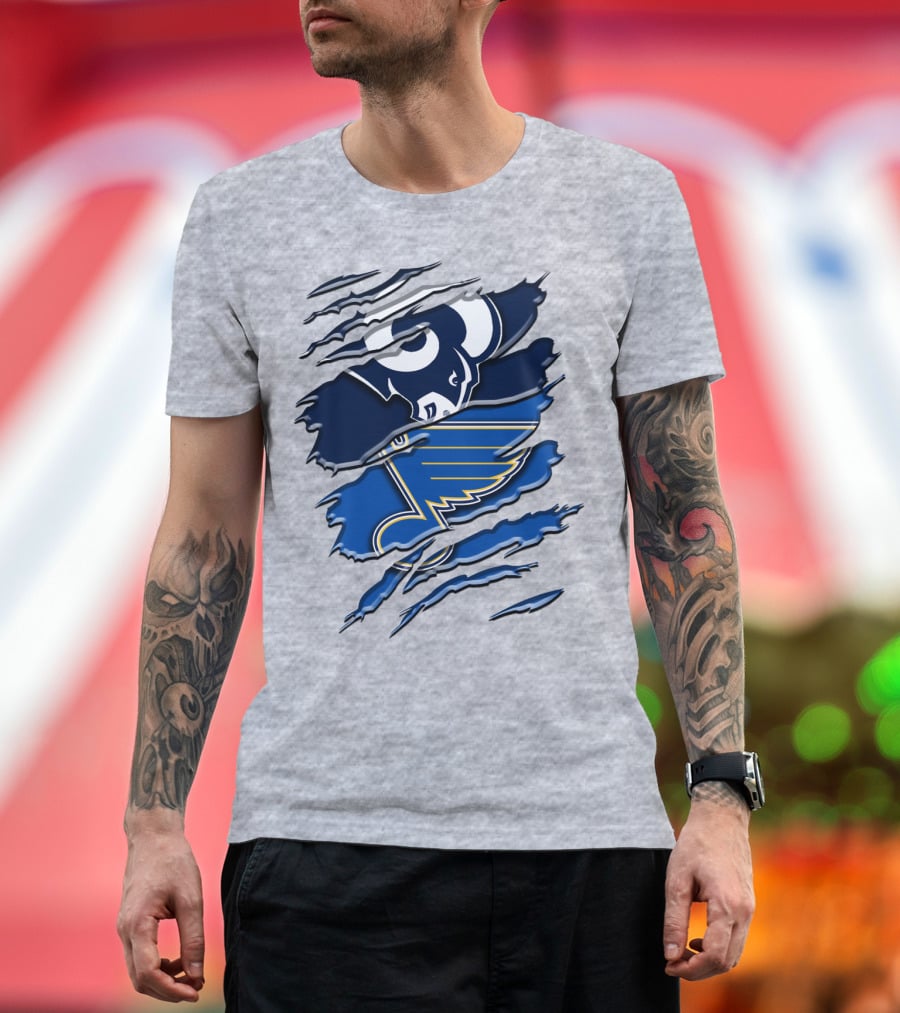 Rams And Blues Dual Logo Rah 099 T-Shirt