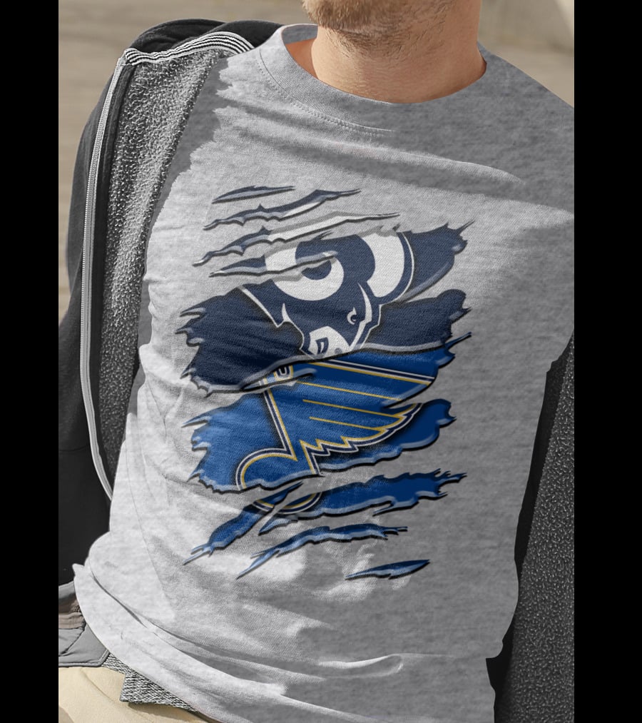 Rams And Blues Dual Logo Rah 099 T-Shirt