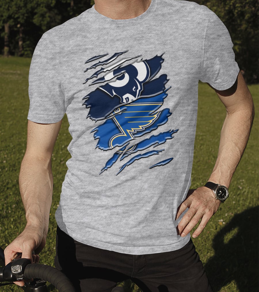 Rams And Blues Dual Logo Rah 099 T-Shirt