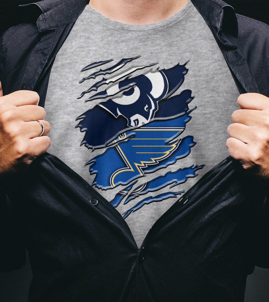 Rams And Blues Dual Logo Rah 099 T-Shirt