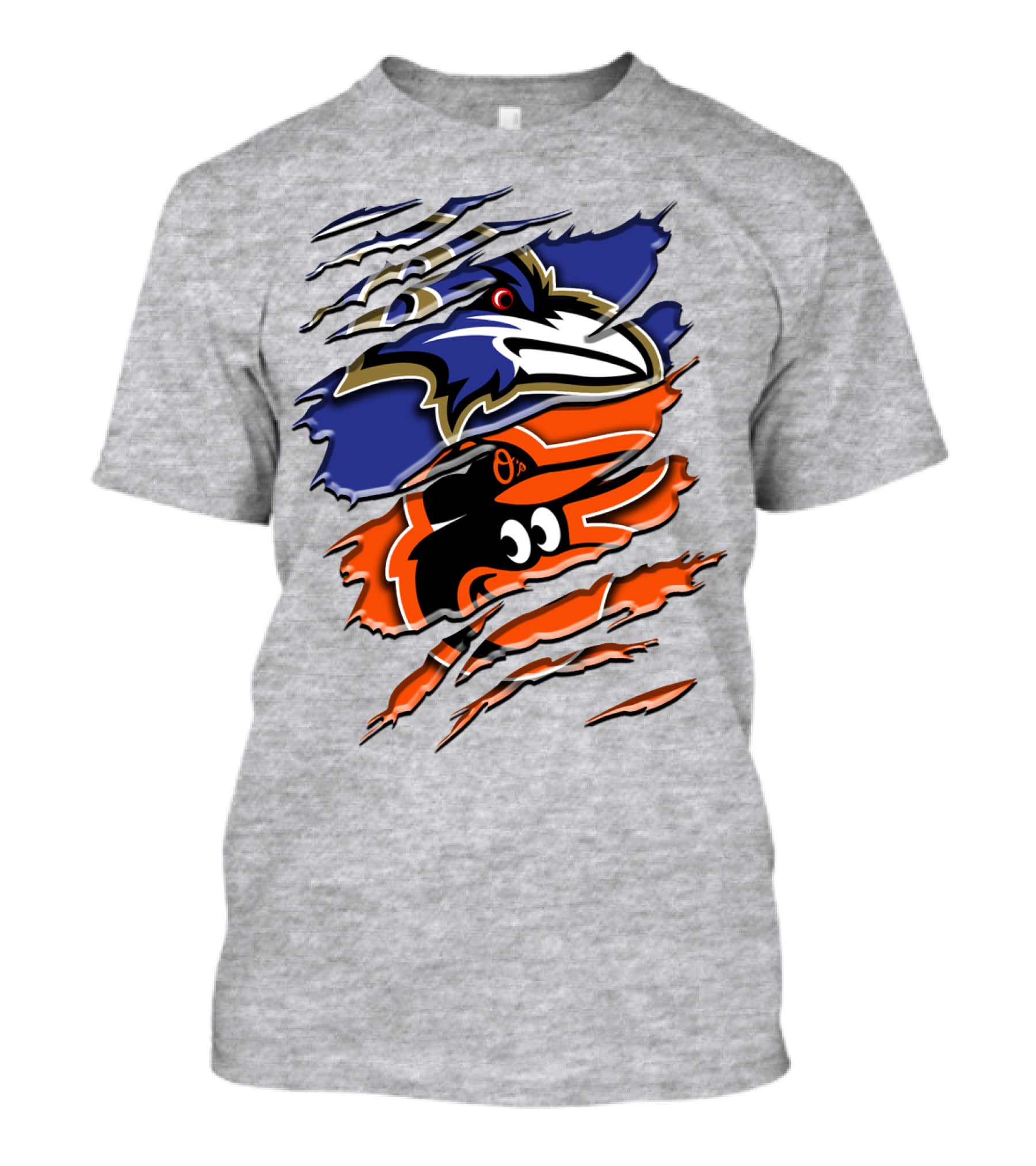 Baltimore Ravens Orioles Logo Mashup Rah 101 T-Shirt