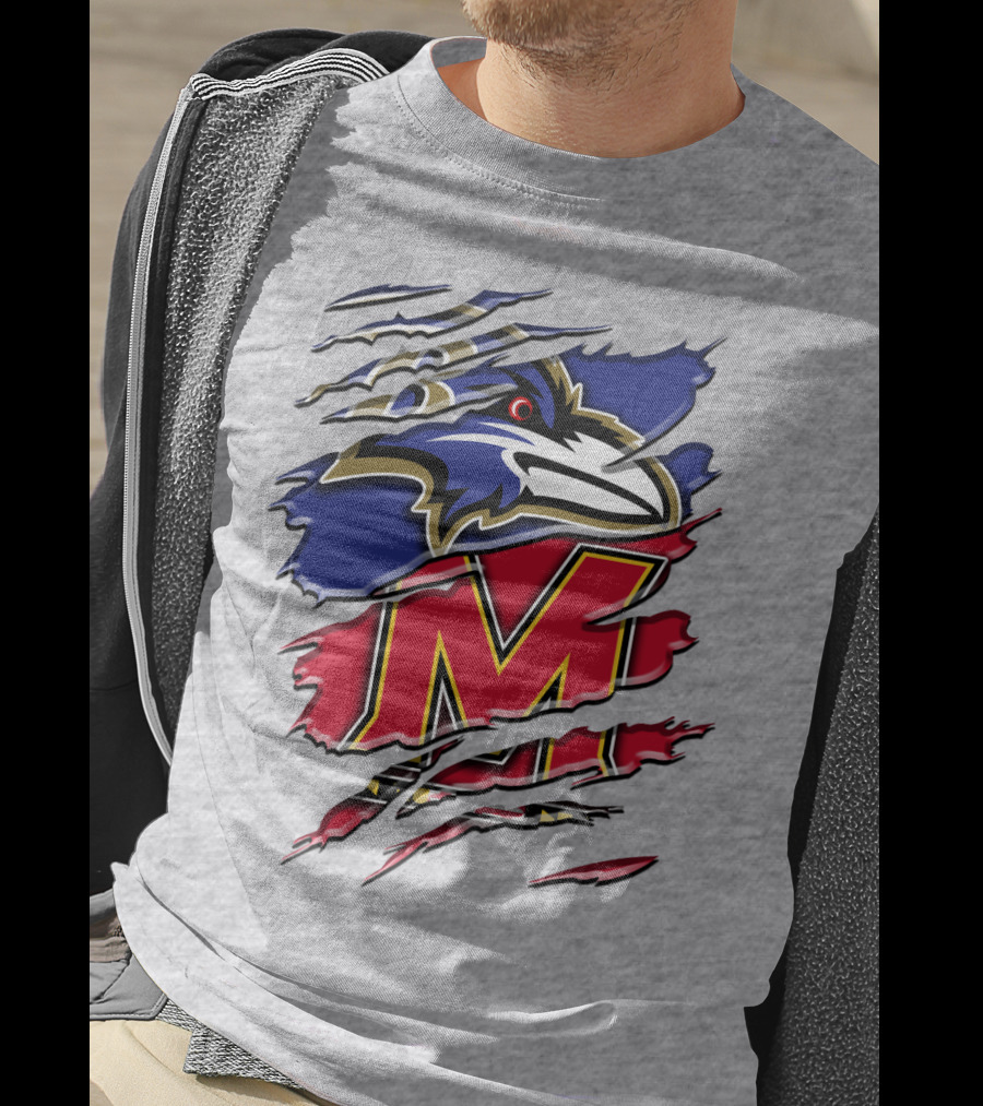 Baltimore Ravens Maryland Terrapins Mashup Rah 102 T-Shirt