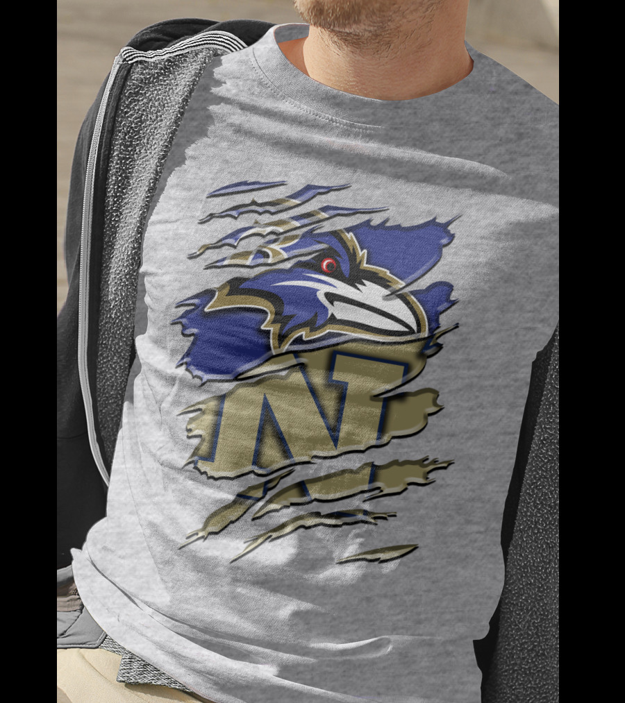 Baltimore Ravens Navy Midshipmen Rah 103 T-Shirt
