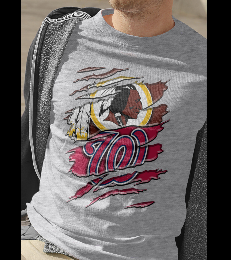 Washington Football Team And Nationals Logo Mashup Rah 105 T-Shirt