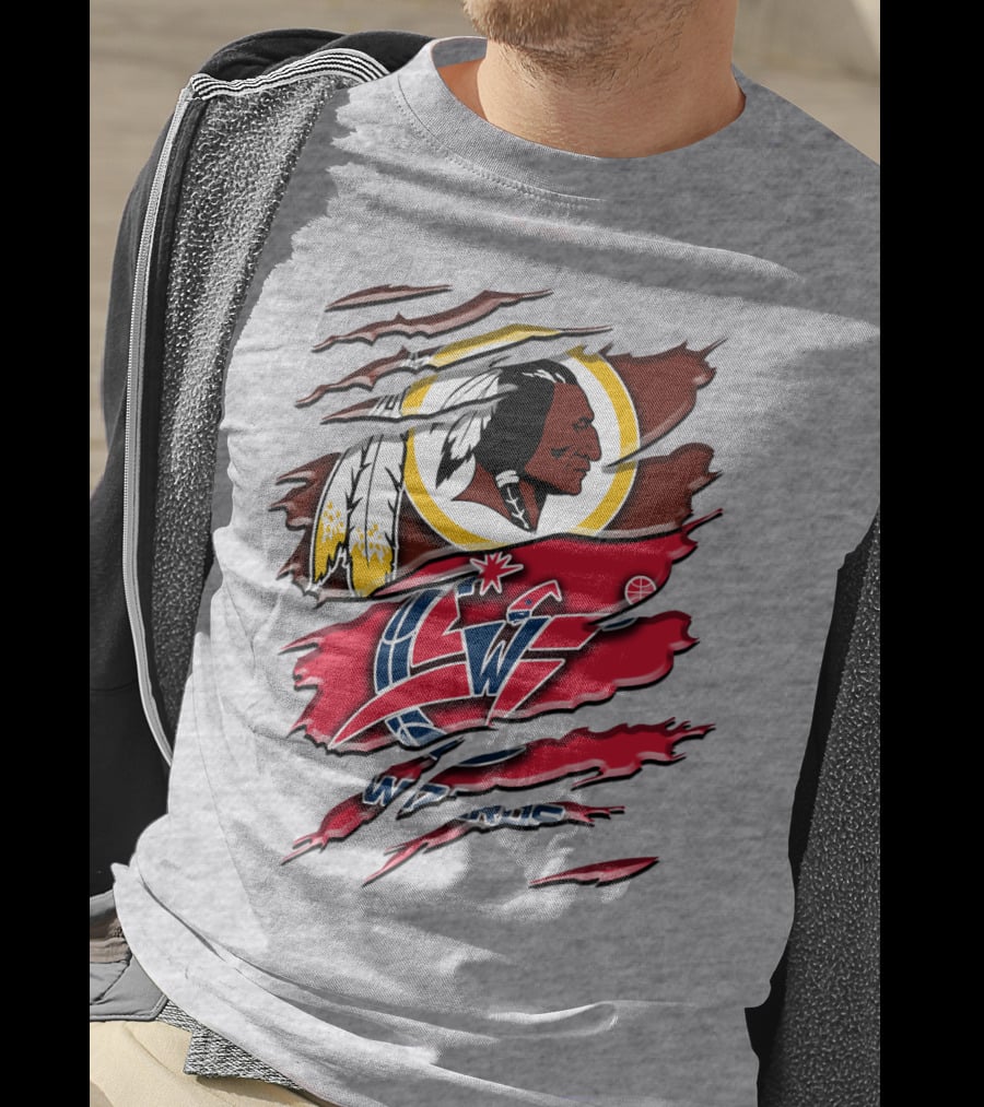 Washington Wizards Redskins Logo Mashup T-Shirt