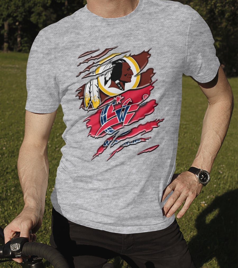 Washington Wizards Redskins Logo Mashup T-Shirt
