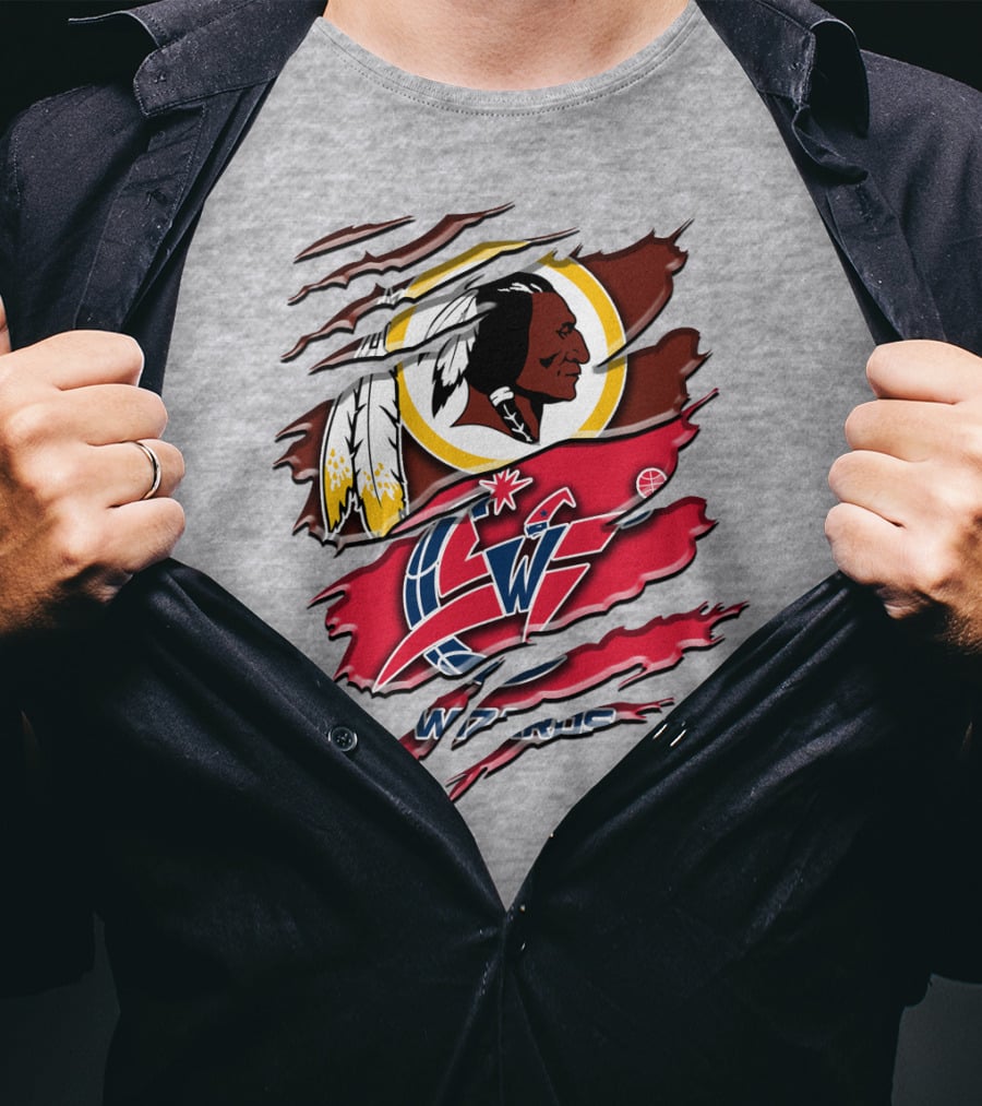 Washington Wizards Redskins Logo Mashup T-Shirt