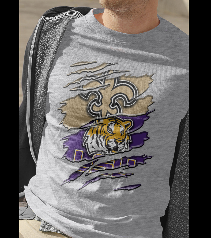 New Orleans Saints And Lsu Tigers Rah 107 T-Shirt