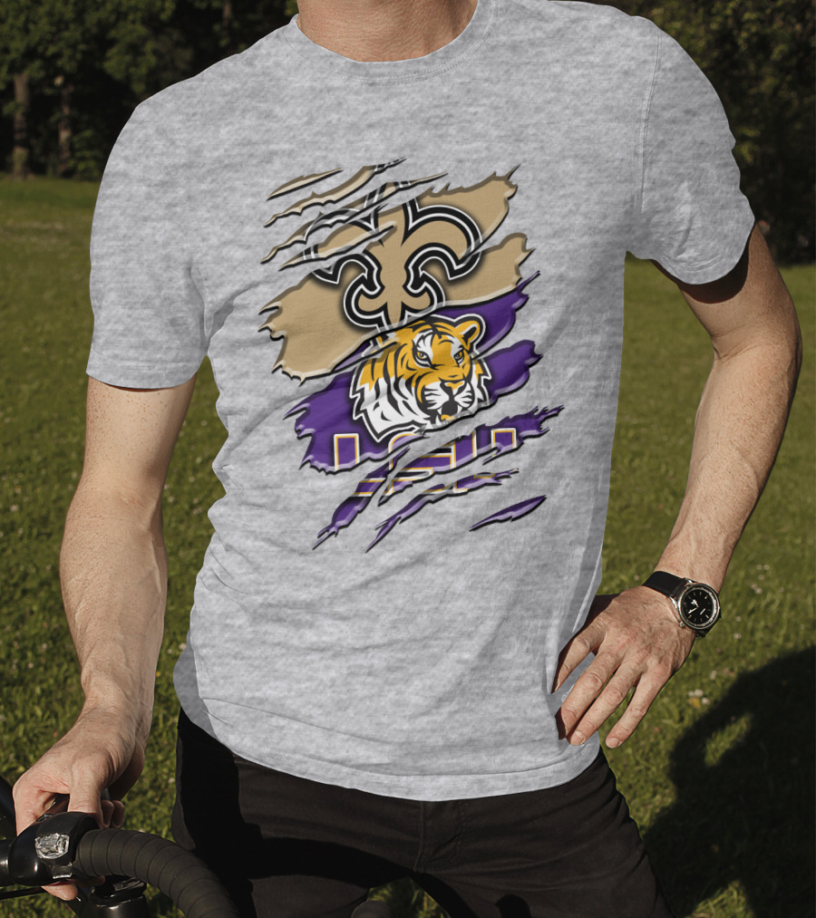 New Orleans Saints And Lsu Tigers Rah 107 T-Shirt