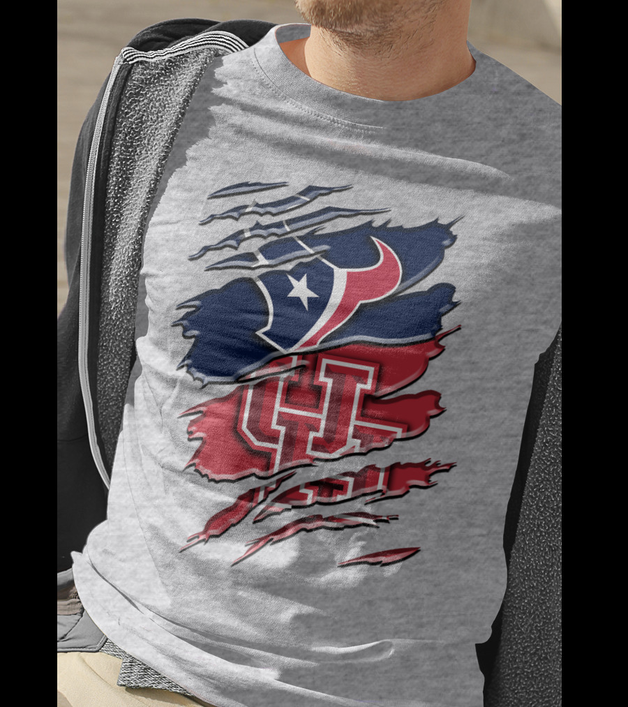 Houston Texans And University Of Houston Cougars Rah 117 T-Shirt