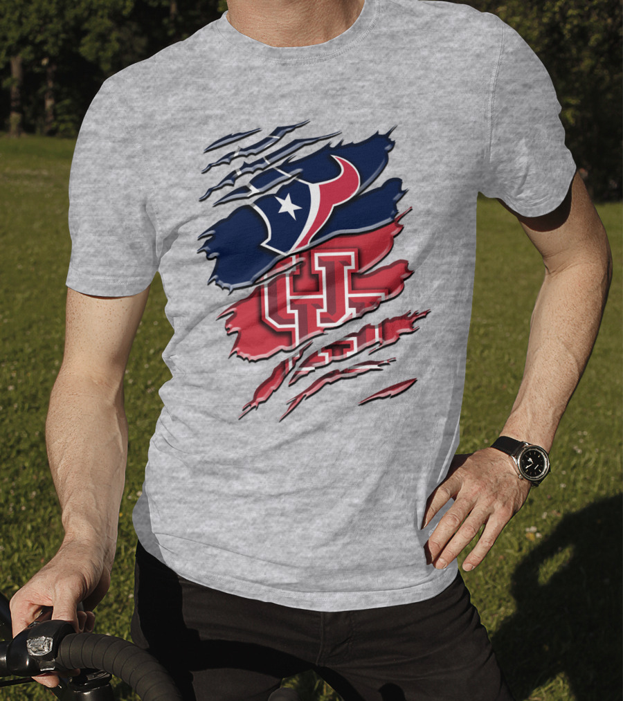 Houston Texans And University Of Houston Cougars Rah 117 T-Shirt