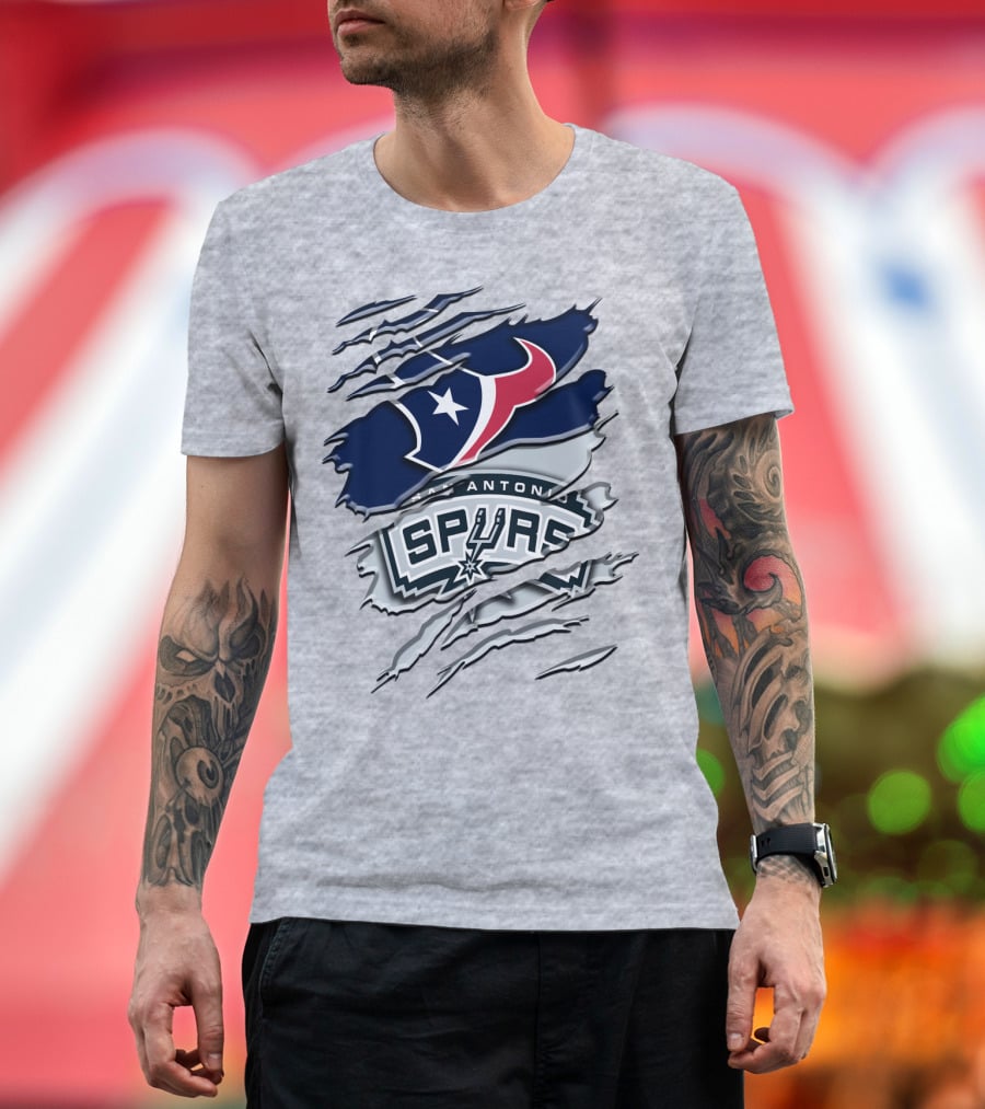 San Antonio Spurs Houston Texans Rah T-Shirt