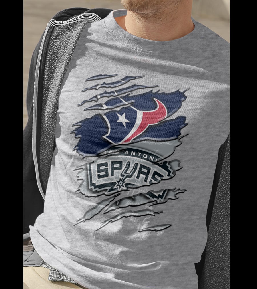 San Antonio Spurs Houston Texans Rah T-Shirt