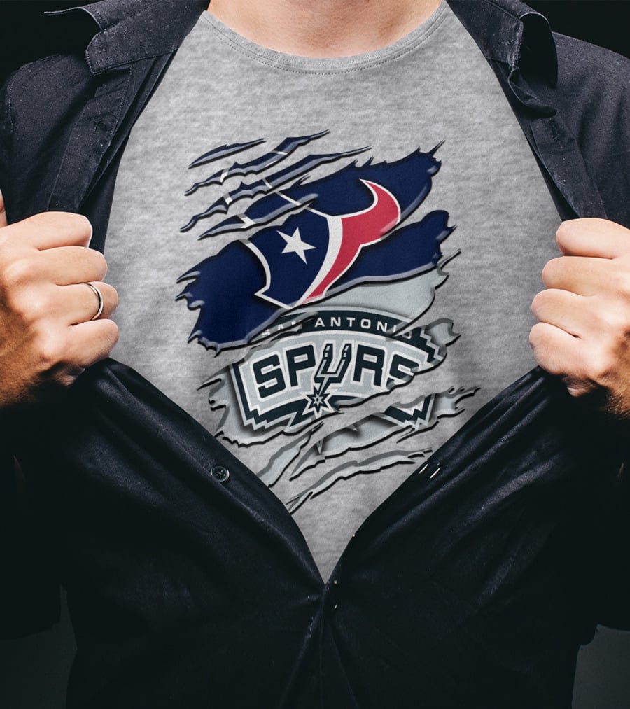 San Antonio Spurs Houston Texans Rah T-Shirt