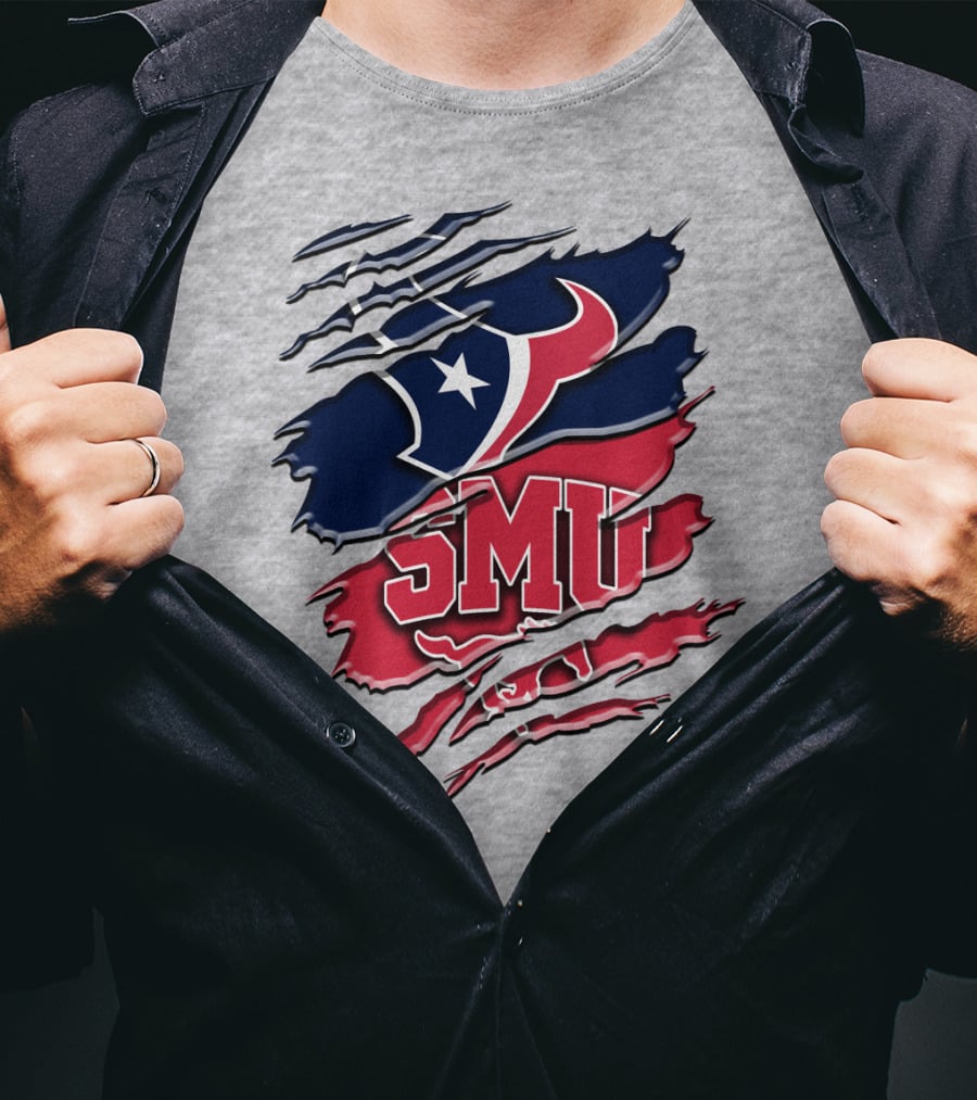 Smu And Houston Football Fusion Rah 120 T-Shirt