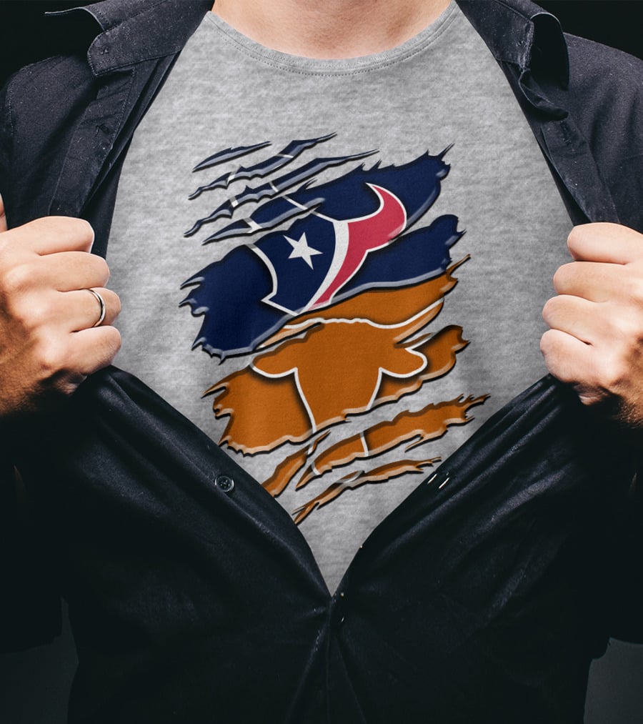 Houston Texans Longhorns Rah 123 T-Shirt