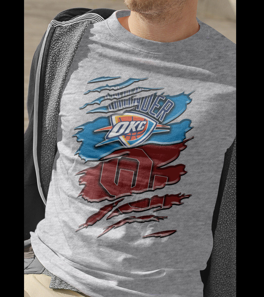 Okc Thunder Ou Logo Rah 126 T-Shirt