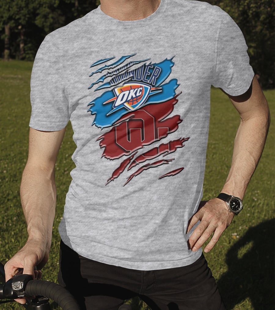 Okc Thunder Ou Logo Rah 126 T-Shirt