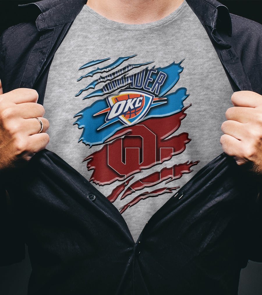 Okc Thunder Ou Logo Rah 126 T-Shirt