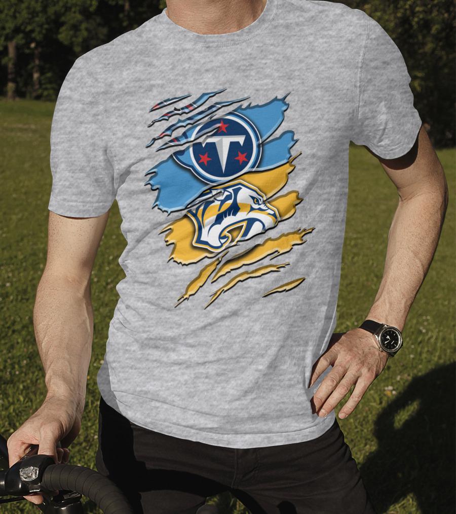 Tennessee Titans Nashville Predators Rah 130 T-Shirt