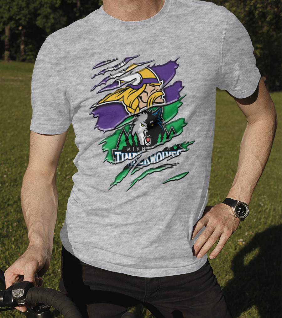 Minnesota Vikings Timberwolves Rah 134 Collaboration T-Shirt
