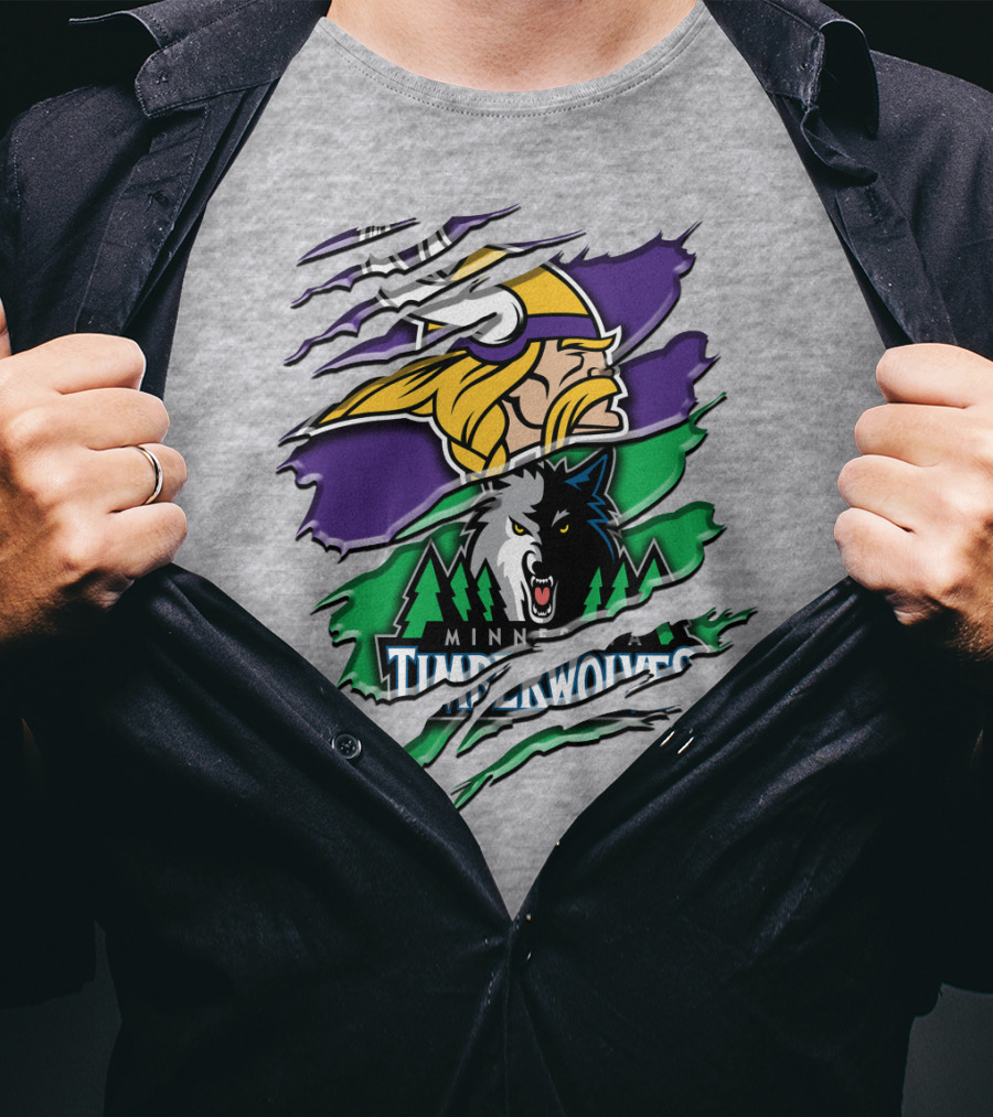 Minnesota Vikings Timberwolves Rah 134 Collaboration T-Shirt