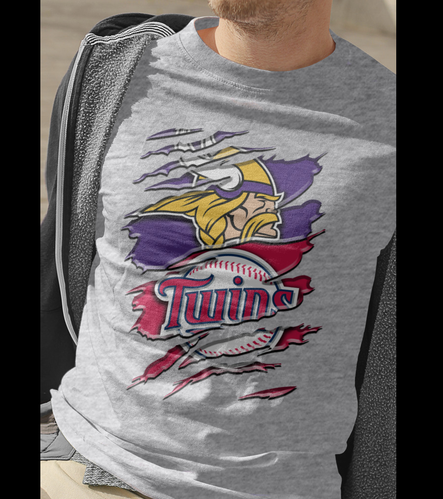 Minnesota Vikings Minnesota Twins Crossover Rah 135 T-Shirt