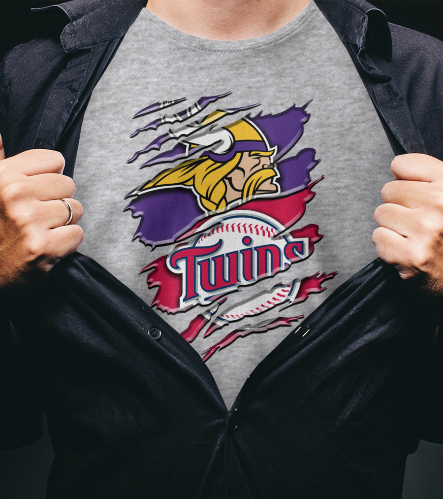 Minnesota Vikings Minnesota Twins Crossover Rah 135 T-Shirt