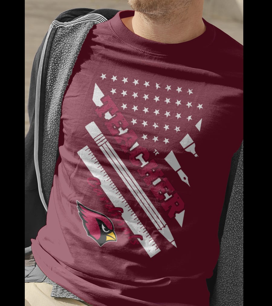 Arizona Cardinals Teacher Stars And Tools T-Shirt