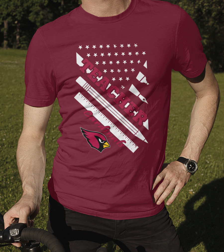 Arizona Cardinals Teacher Stars And Tools T-Shirt