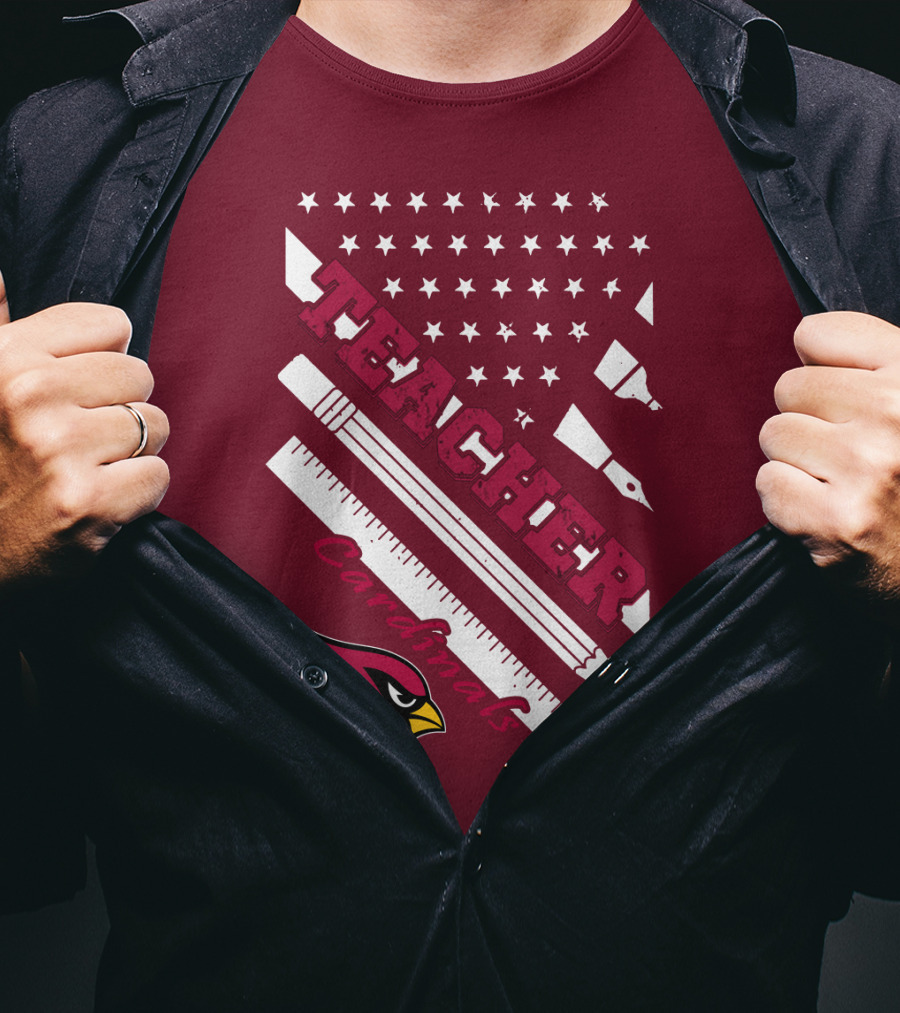 Arizona Cardinals Teacher Stars And Tools T-Shirt
