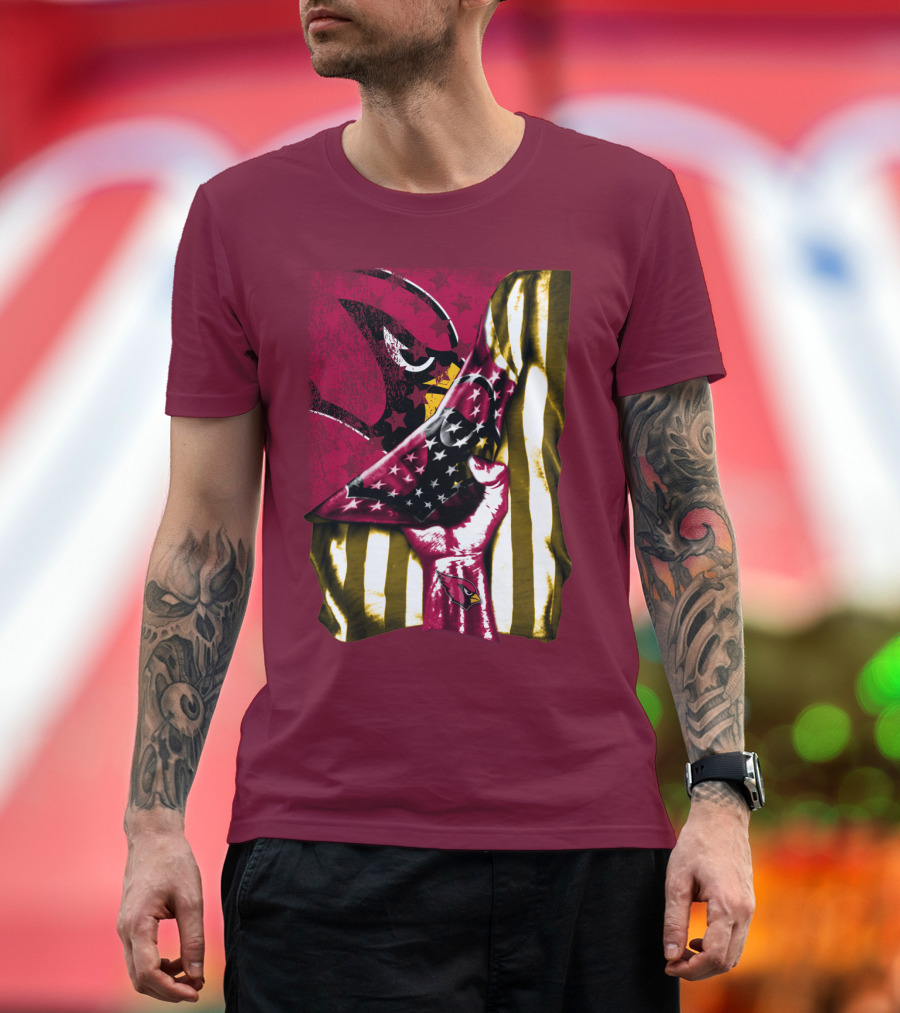 Arizona Cardinals Bold Patriotic Flag T-Shirt
