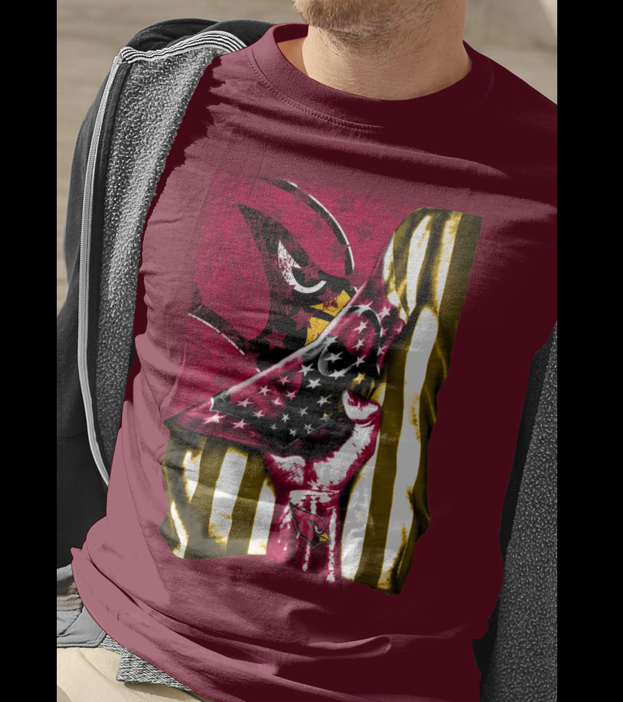 Arizona Cardinals Bold Patriotic Flag T-Shirt