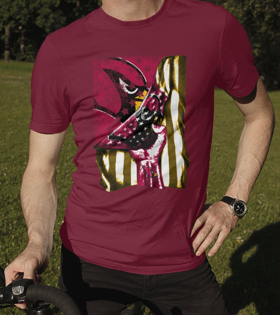 Arizona Cardinals Bold Patriotic Flag T-Shirt