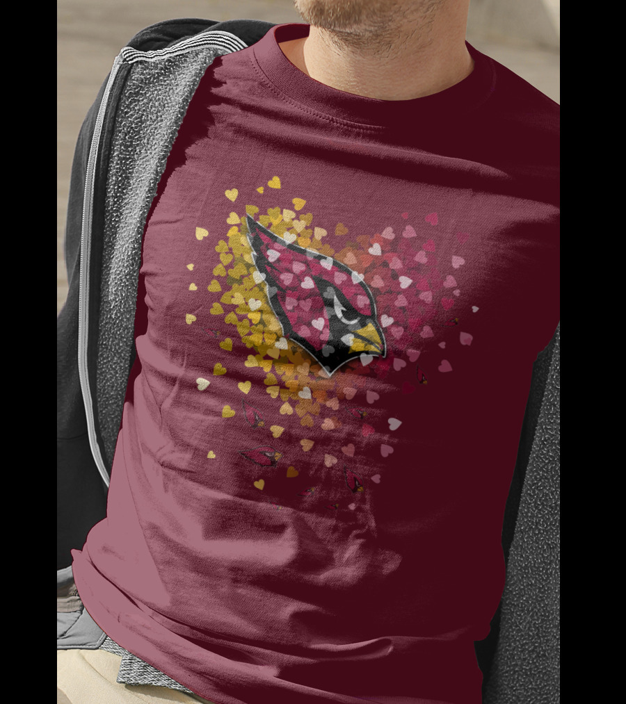 Arizona Cardinals Heart Symbol Burst T-Shirt
