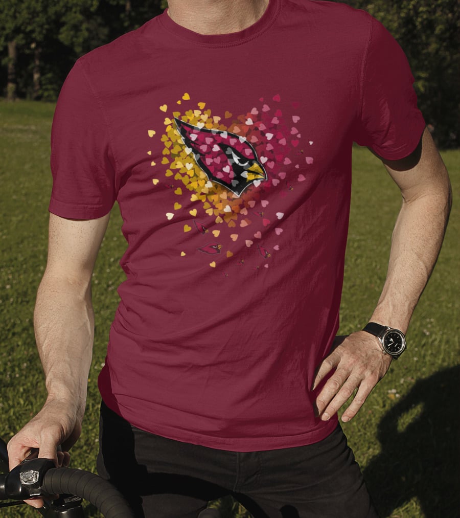 Arizona Cardinals Heart Symbol Burst T-Shirt