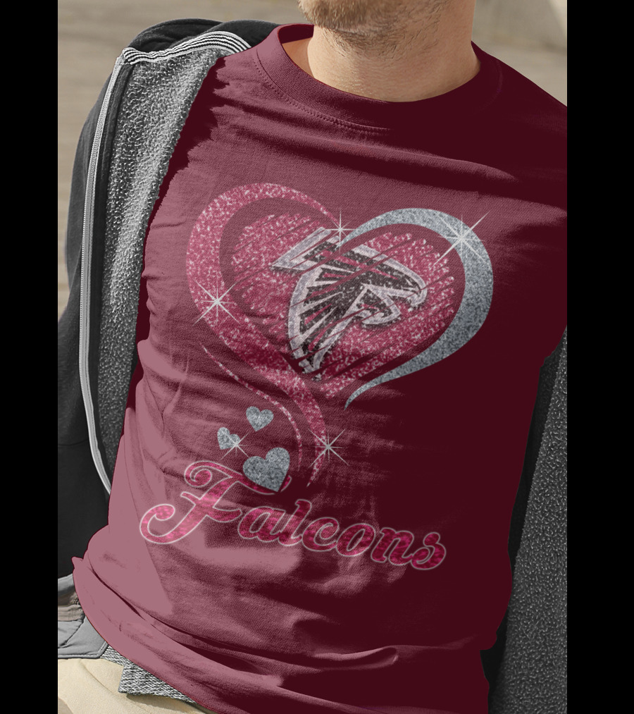 Atlanta Falcons Heart T-Shirt