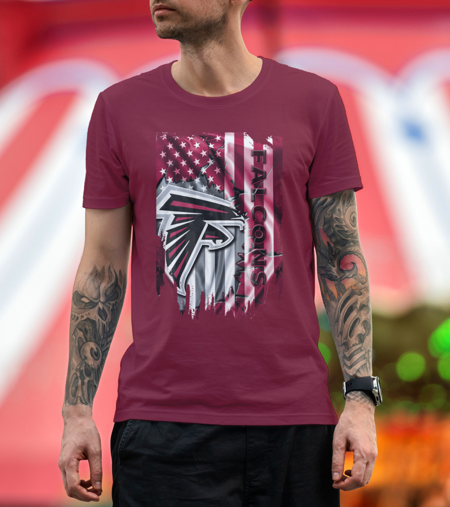 Falcons American Flag Atlanta Falcons T-Shirt