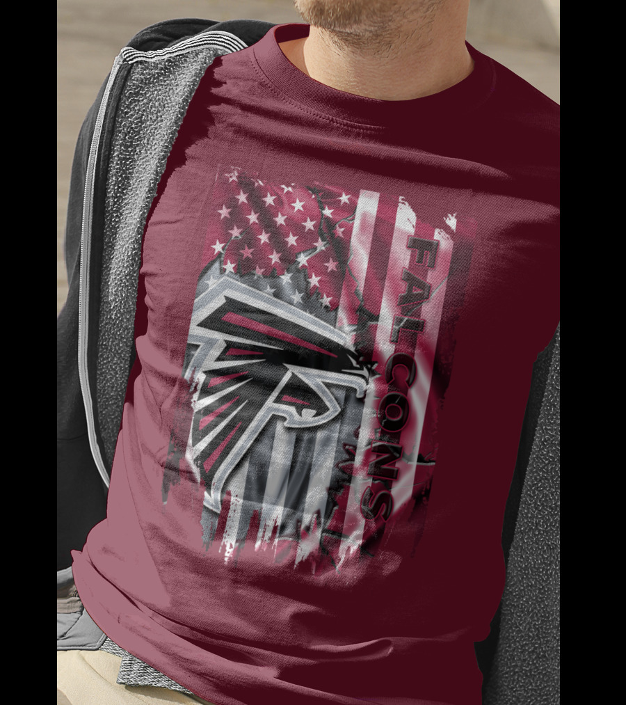 Falcons American Flag Atlanta Falcons T-Shirt