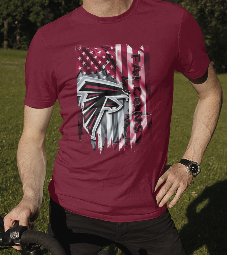 Falcons American Flag Atlanta Falcons T-Shirt