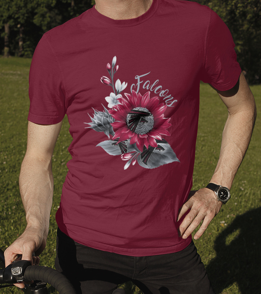 Falcons Floral Atlanta Falcons Logo Blossom T-Shirt