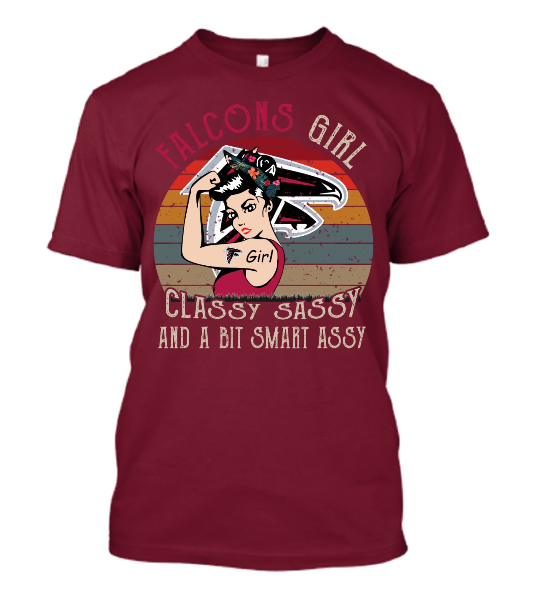 Falcons Girl Classy Sassy And A Bit Smart Assy T-Shirt